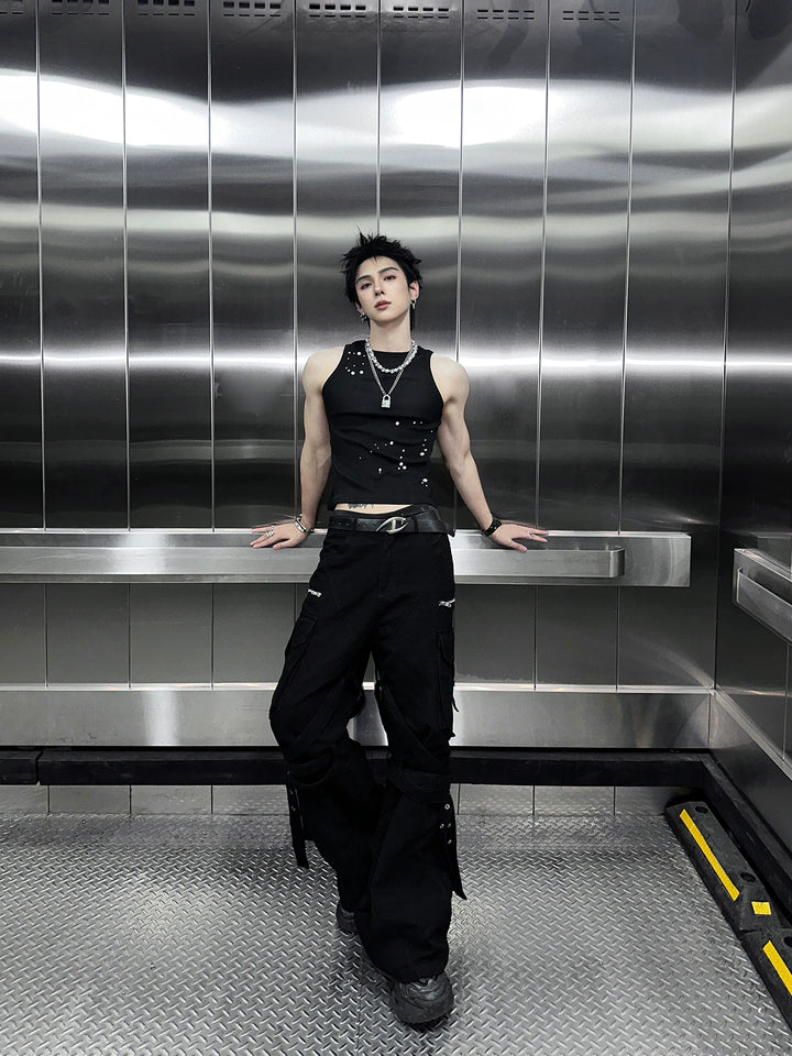 Flared Cargo Street Style Casual Pants