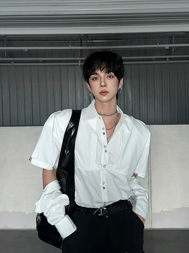 Patchwork Design Casual Long Sleeve Shirt