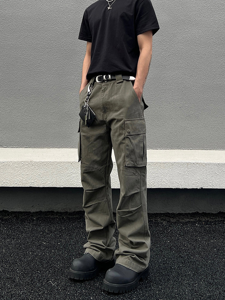 Pleated Quick-dry Multi-pocket Cargo Pants