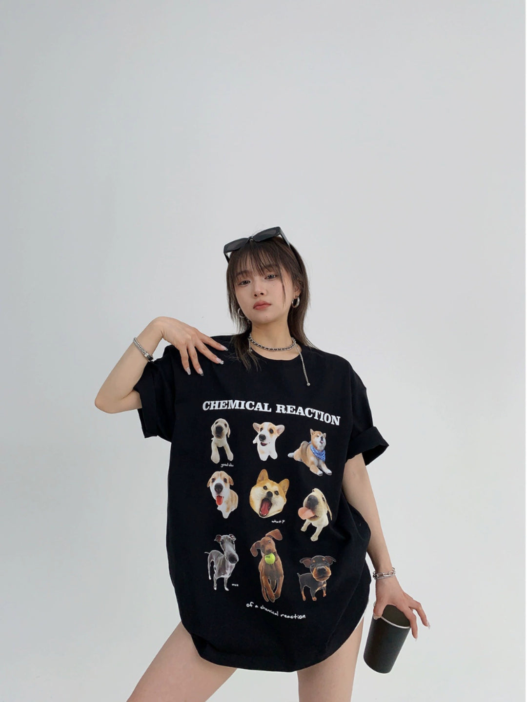 Loose Fit Dog Print T-shirt
