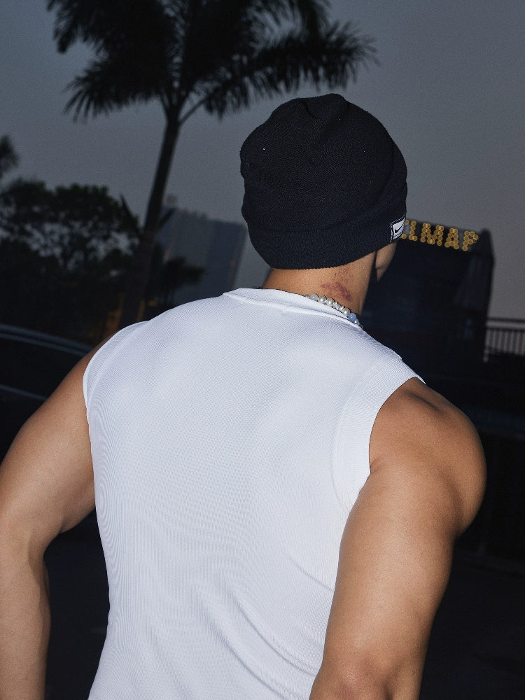 Floral Print Athletic Muscle Fit Vest