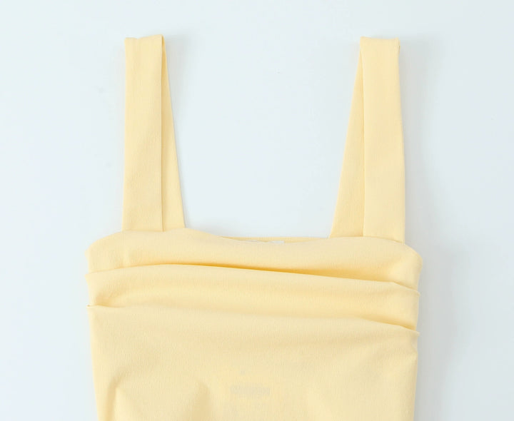 Λεπτό Πλισέ Μίντι Φόρεμα με Τιράντες