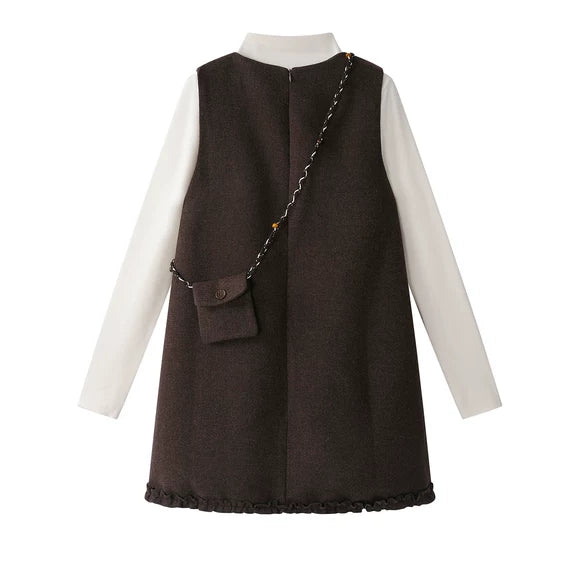 Knitted Layered Top and Wool Dress