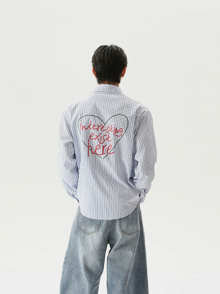Vertical Striped Long Sleeve Casual Shirt