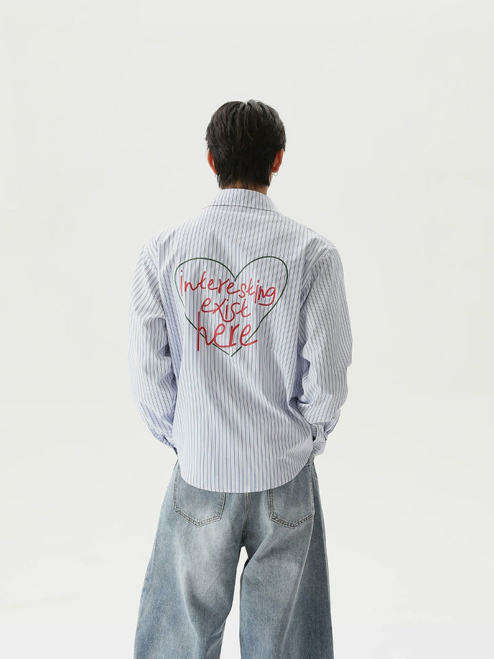Vertical Striped Long Sleeve Casual Shirt