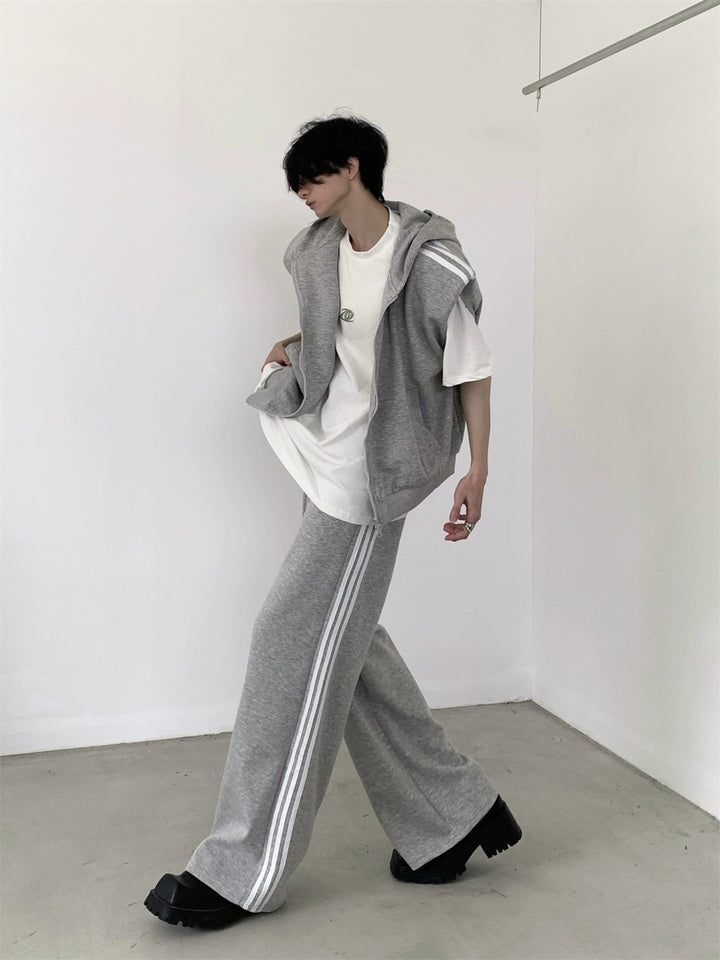 Sleeveless Hooded Jacket and Sweatpants