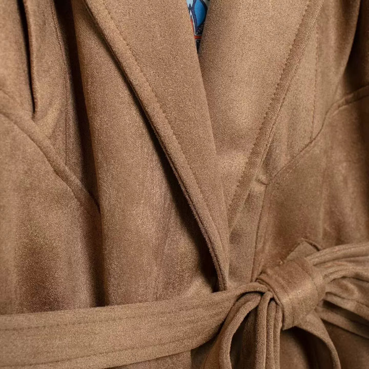 Suede Waist Tie Jacket