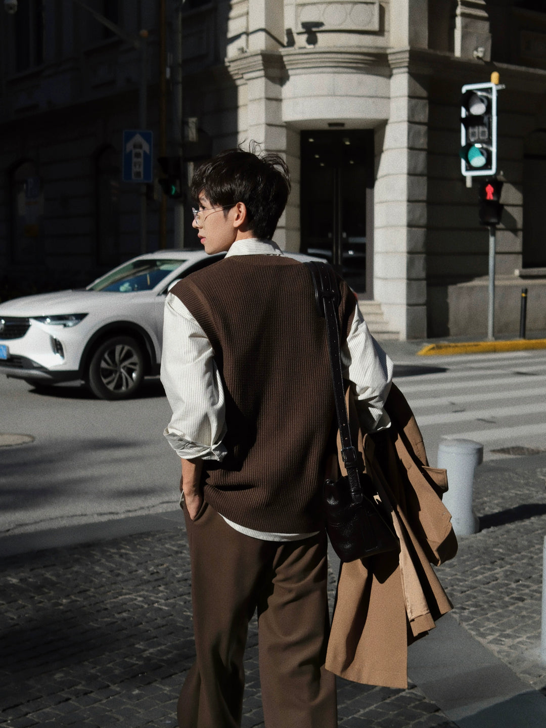 Waffle Knit Wool Vest