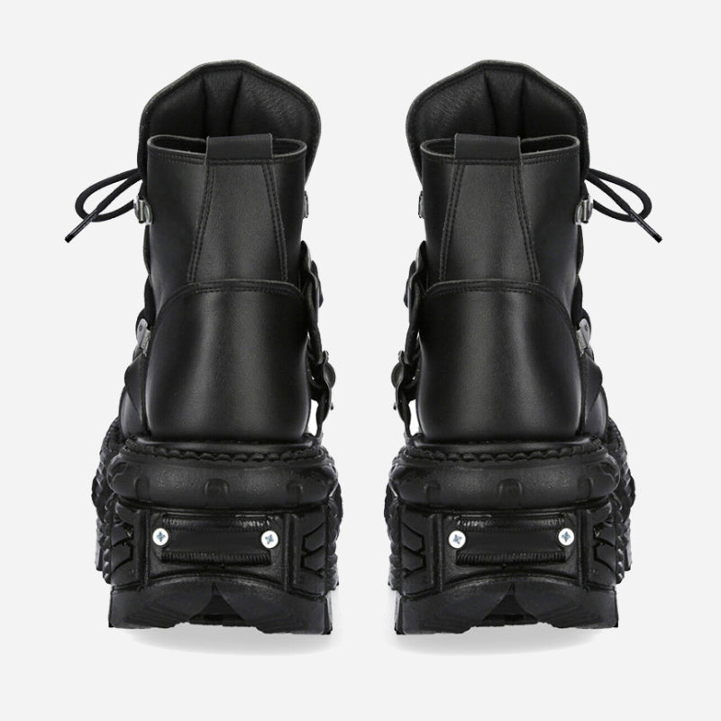 Leather Gothic Motorcycle Boots