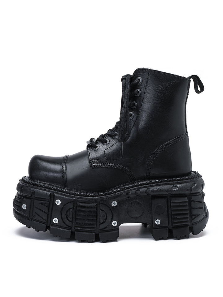 Platform Lace-Up Punk Knight Boots