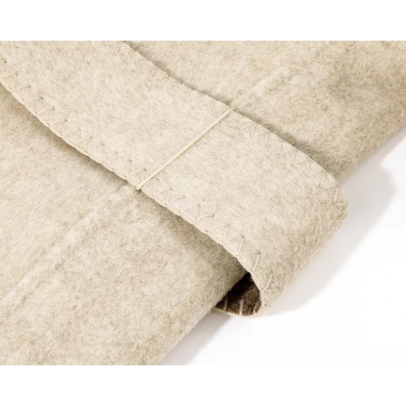 Stand Collar Double-Faced Wool Coat