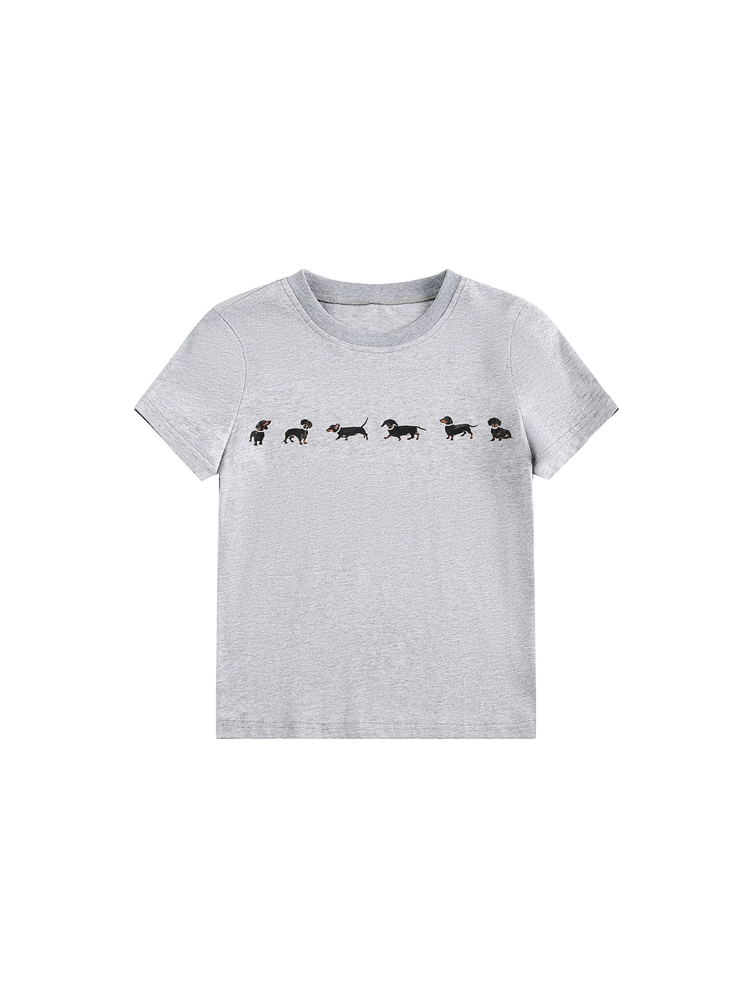 Slim Fit Puppy Print Short Sleeve T-shirt