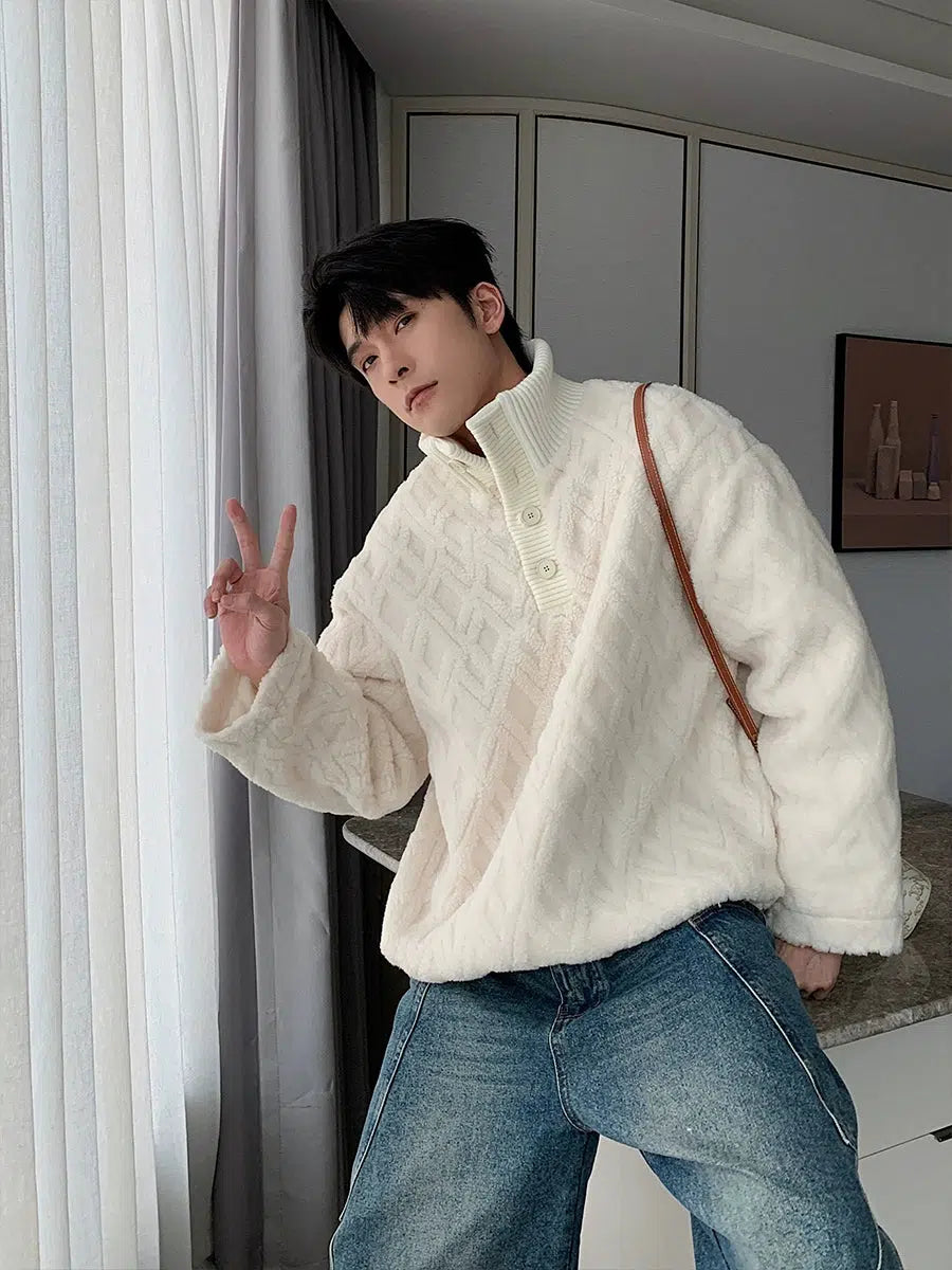 Thick Lamb Wool High Collar Sweater