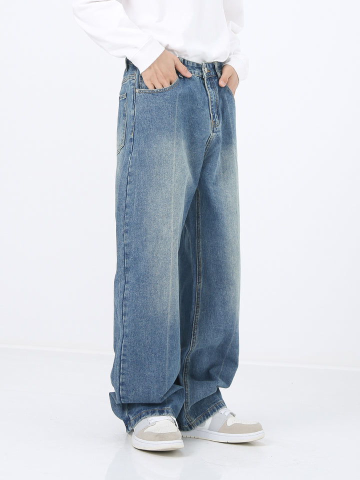 Jeans pantaloni a gamba dritta larghi
