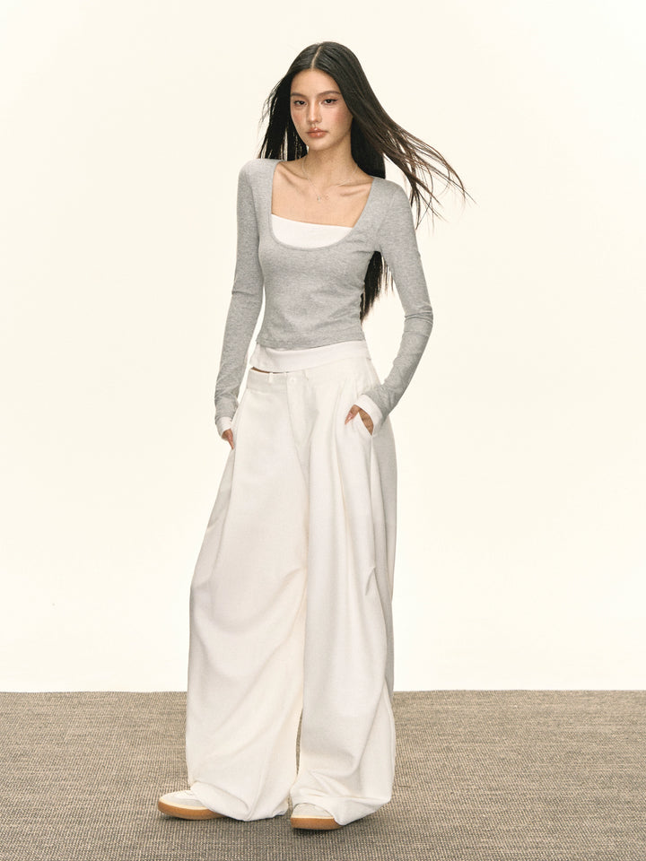 Pantalons larges à taille élastique