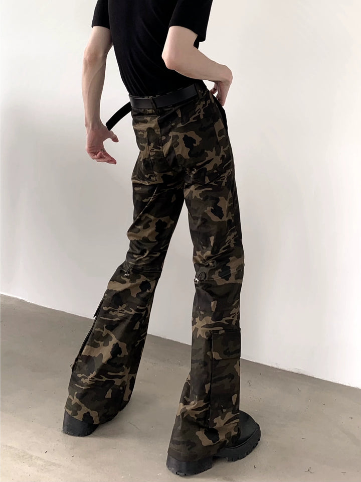 Camouflage Flared Pants