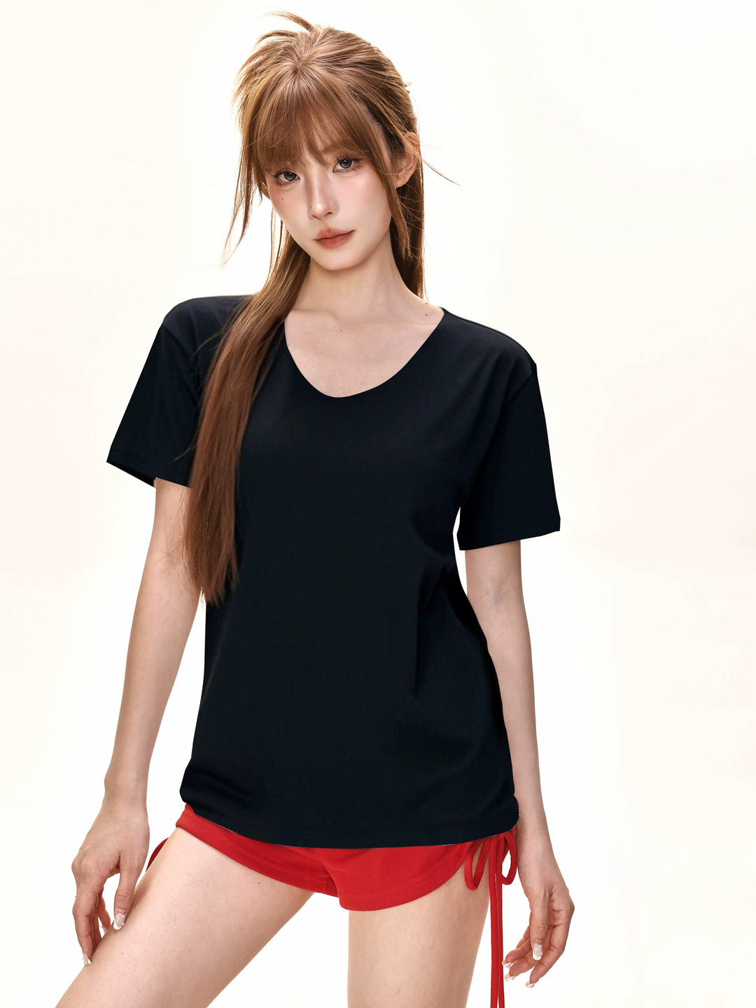 V-Neck Short Sleeve Casual T-Shirt