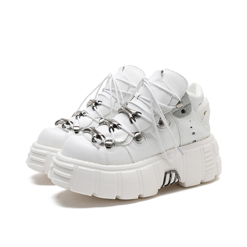 Height-Boost Thick-Soled Punk Booties