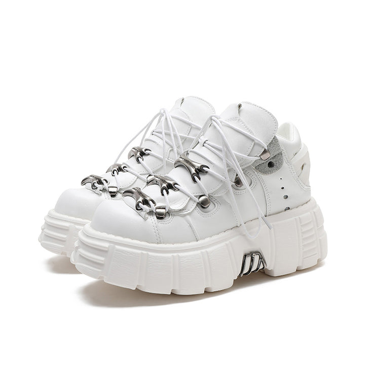 Height-Boost Thick-Soled Punk Booties