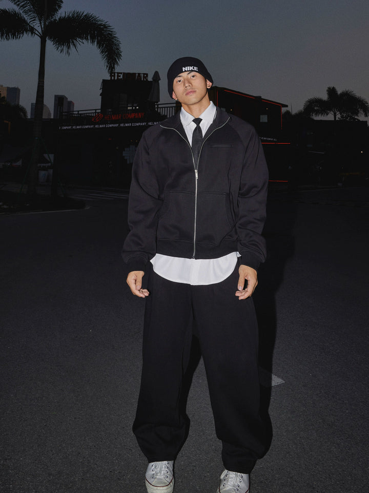 Zipper Sweatshirt and Casual Pants