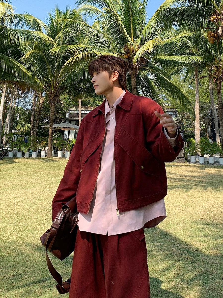 Denim Sports Suit with Jacket and Pants