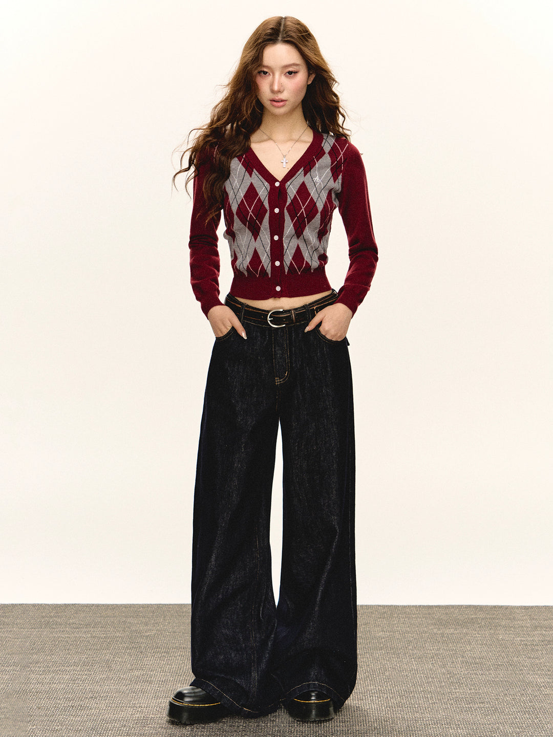 Retro Washed Wide Leg Jeans Pants