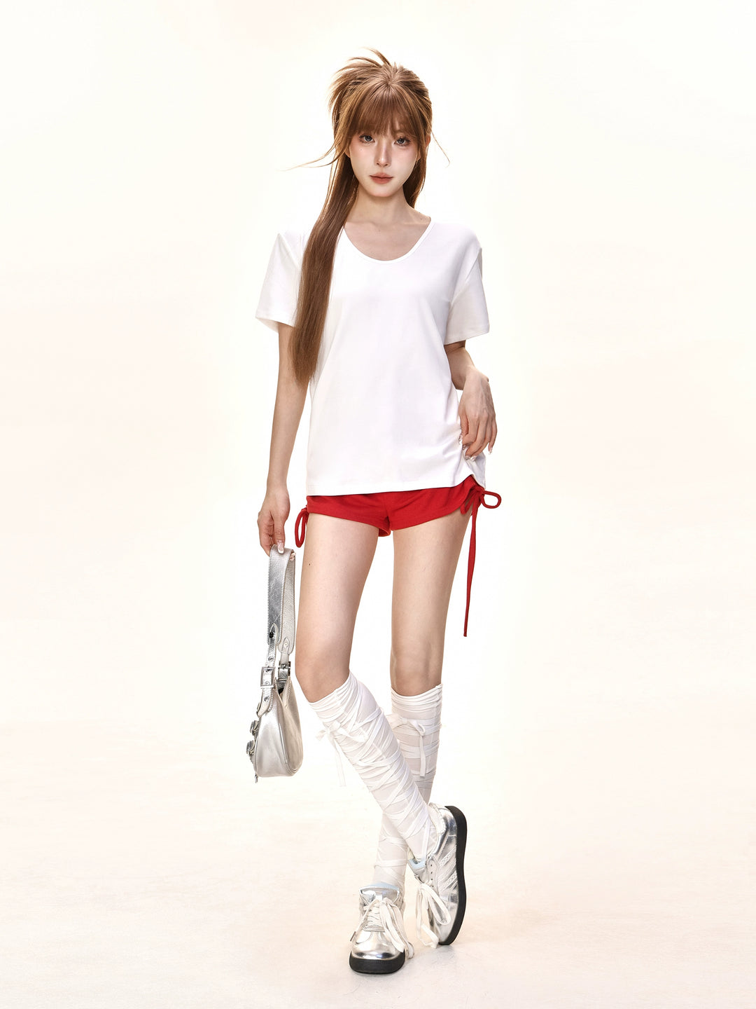 V-Neck Short Sleeve Casual T-Shirt