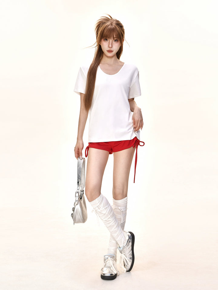 V-Neck Short Sleeve Casual T-Shirt