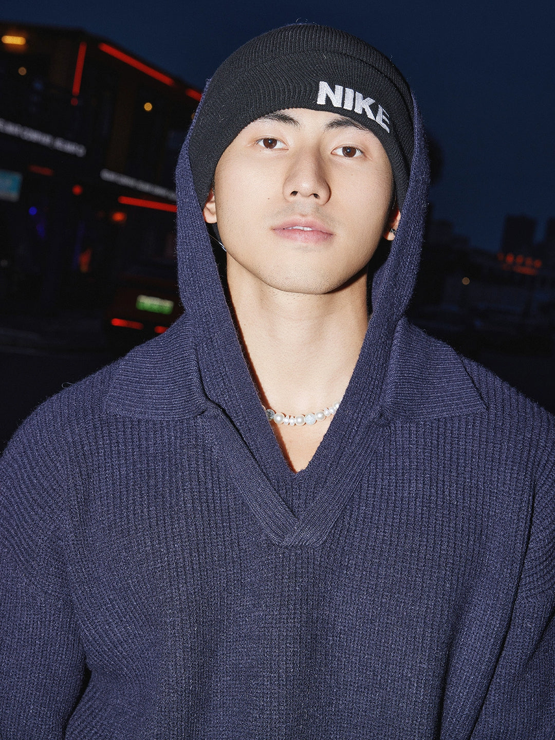 Casual Knit Hooded Sweater