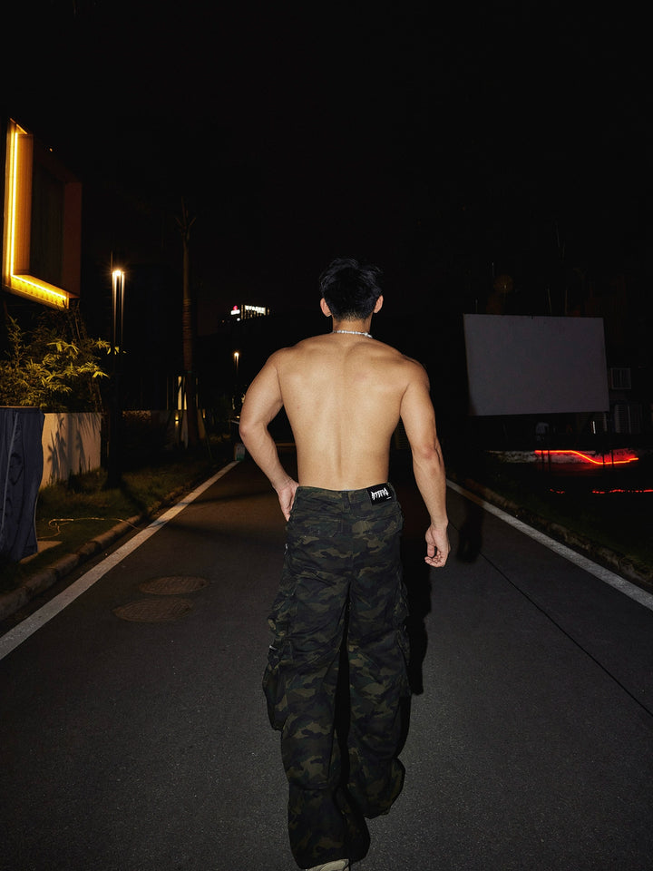Kamouflage Cargo Denim Arbetsbyxor