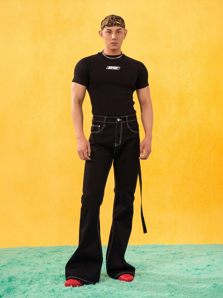 Slim Fit Retro Flared Jeans