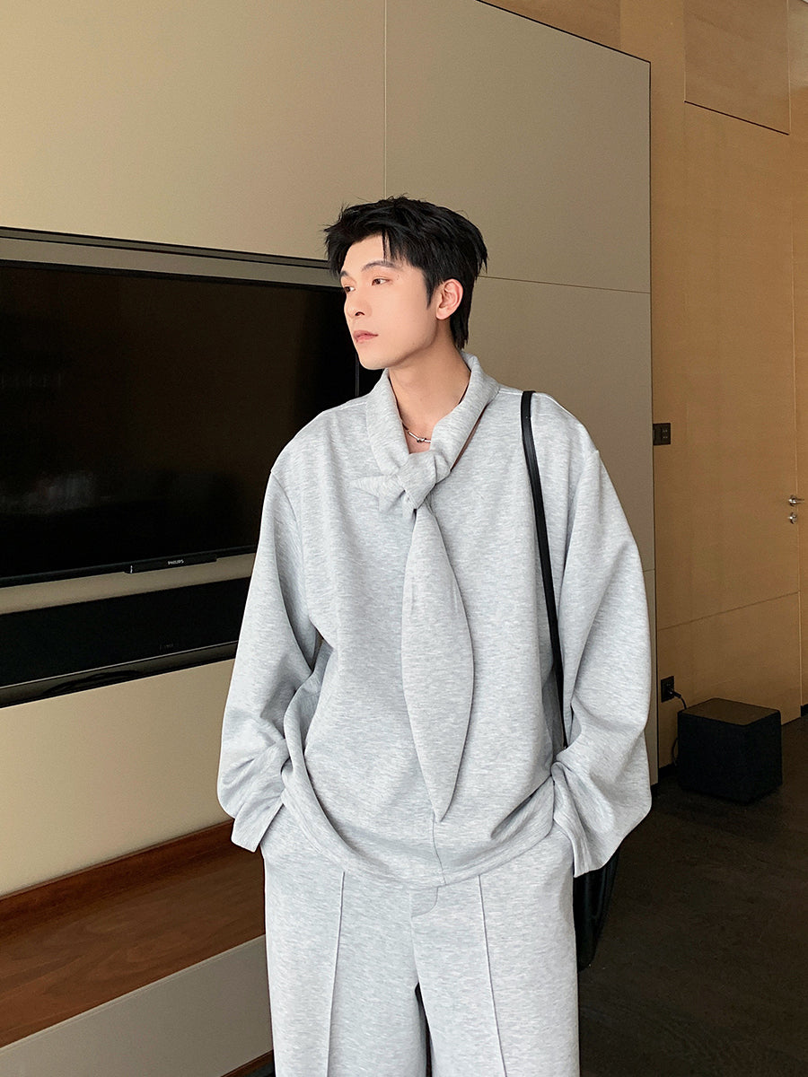 V-Neck Casual Sweatshirt and Pants