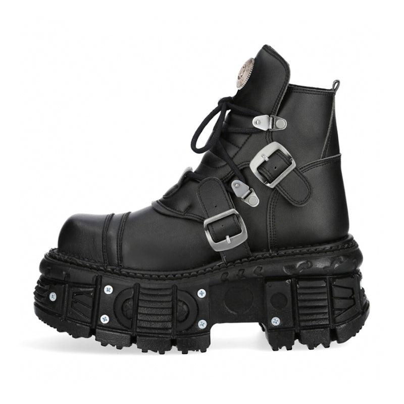 Leather Gothic Motorcycle Boots