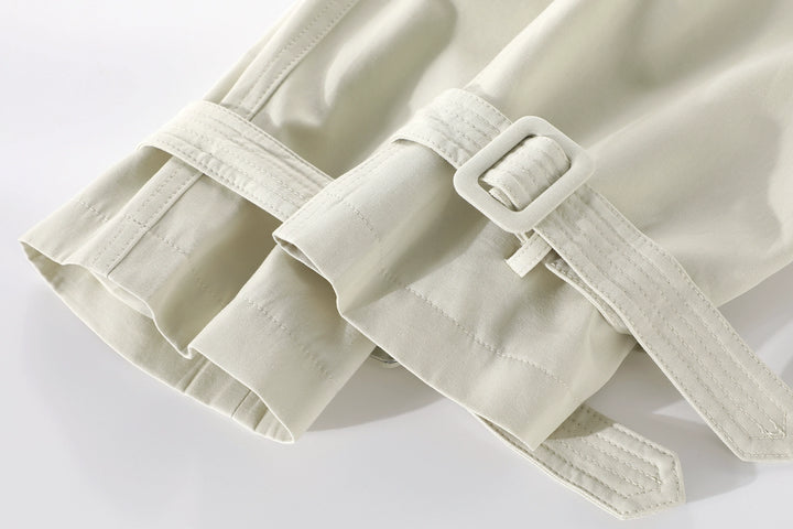 Double-Breasted Mid-Length Trench Coat