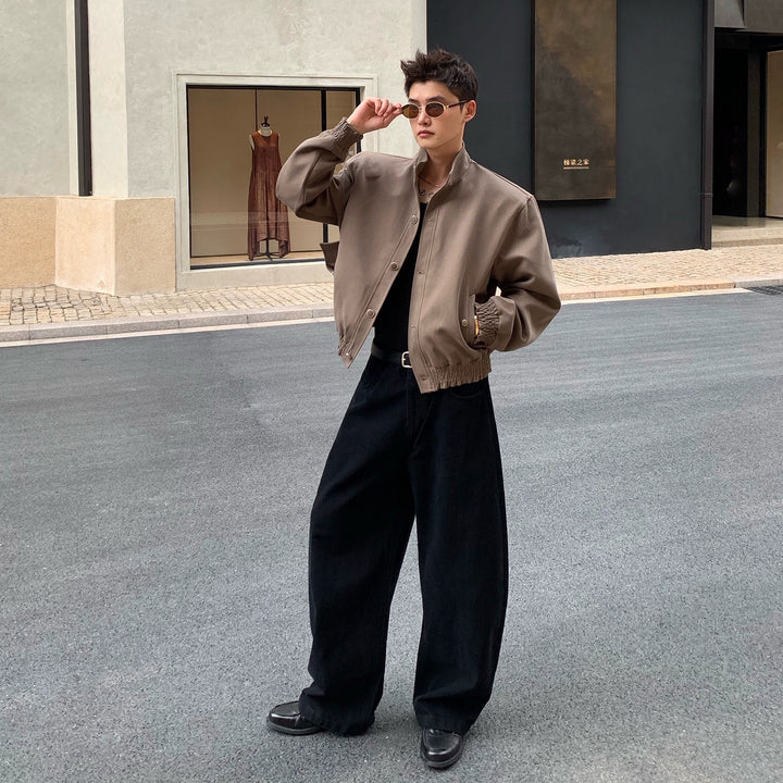 Lyocell Padded Stand Collar Twill Jacket