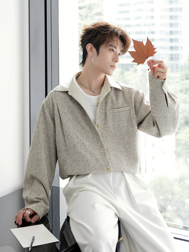 Lightweight Double-sided Button-down Shirt