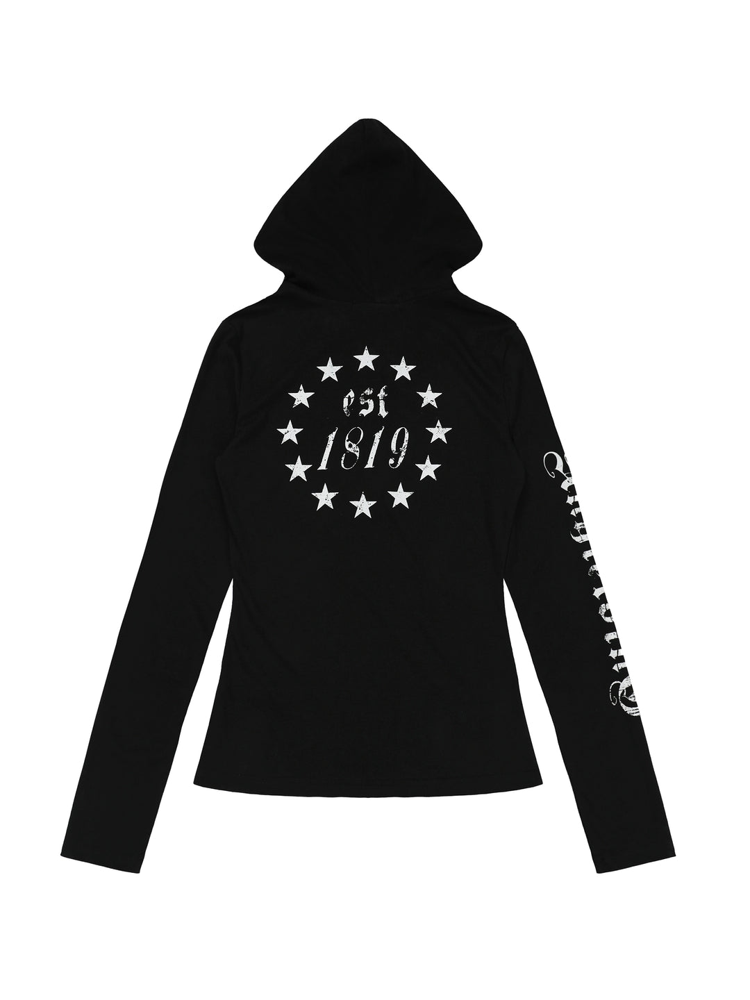 Hooded Long Sleeve Turtleneck Top