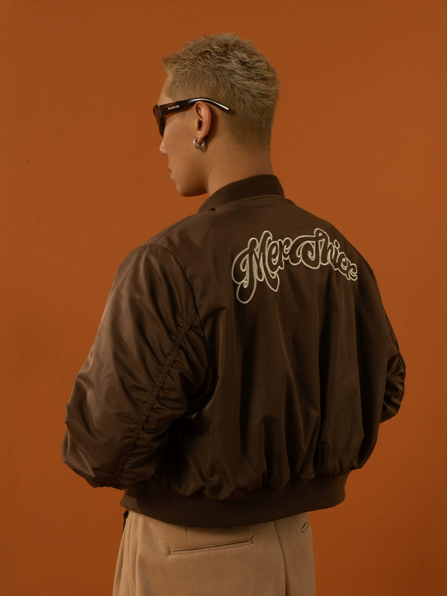 Baseball Collar Short Zipper Cotton Jacket