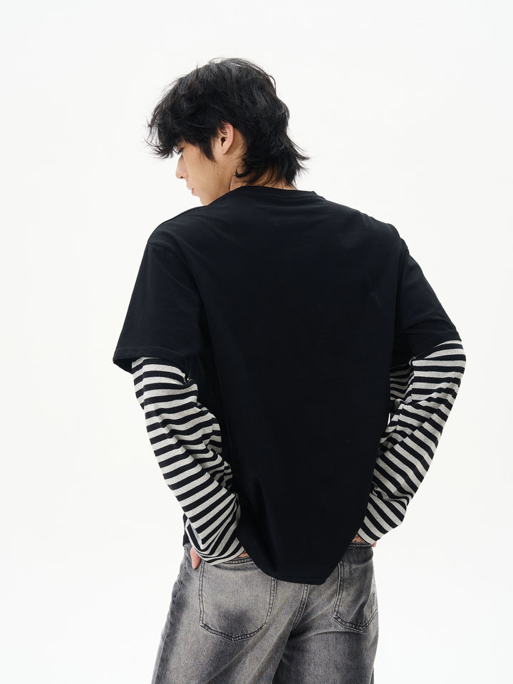 Striped Graphic Pullover
