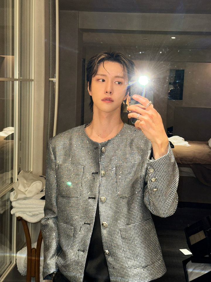 Short Tweed Braided Jacket