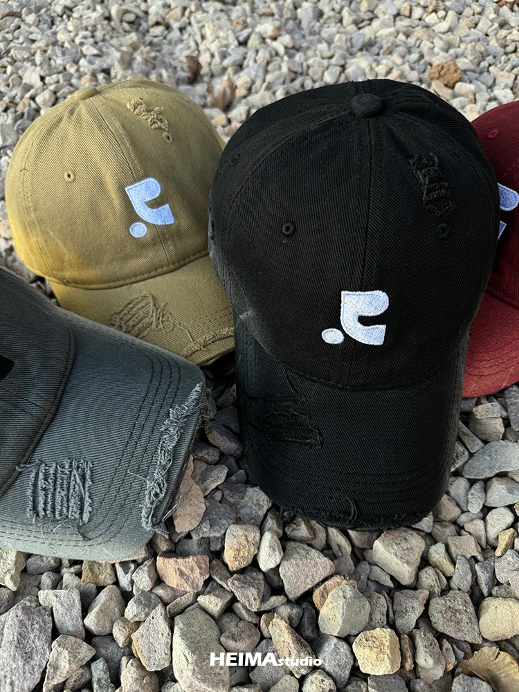 Distressed Embroidered Large Fit Baseball Cap