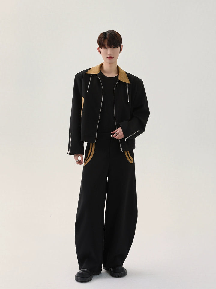 Korean Style Top and Wide-Leg Pants