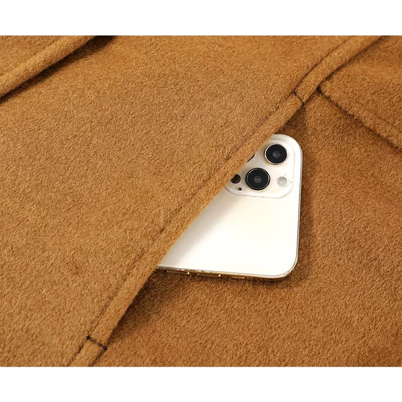 Plaid Cuff Wool Coat