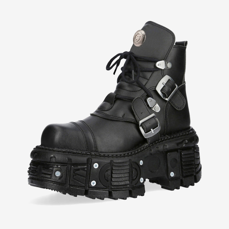 Leather Gothic Motorcycle Boots