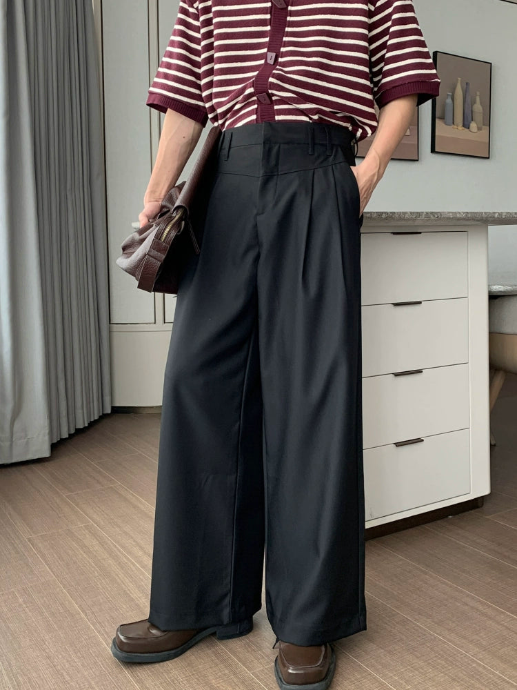 Wide-Leg Straight Fit Casual Pants