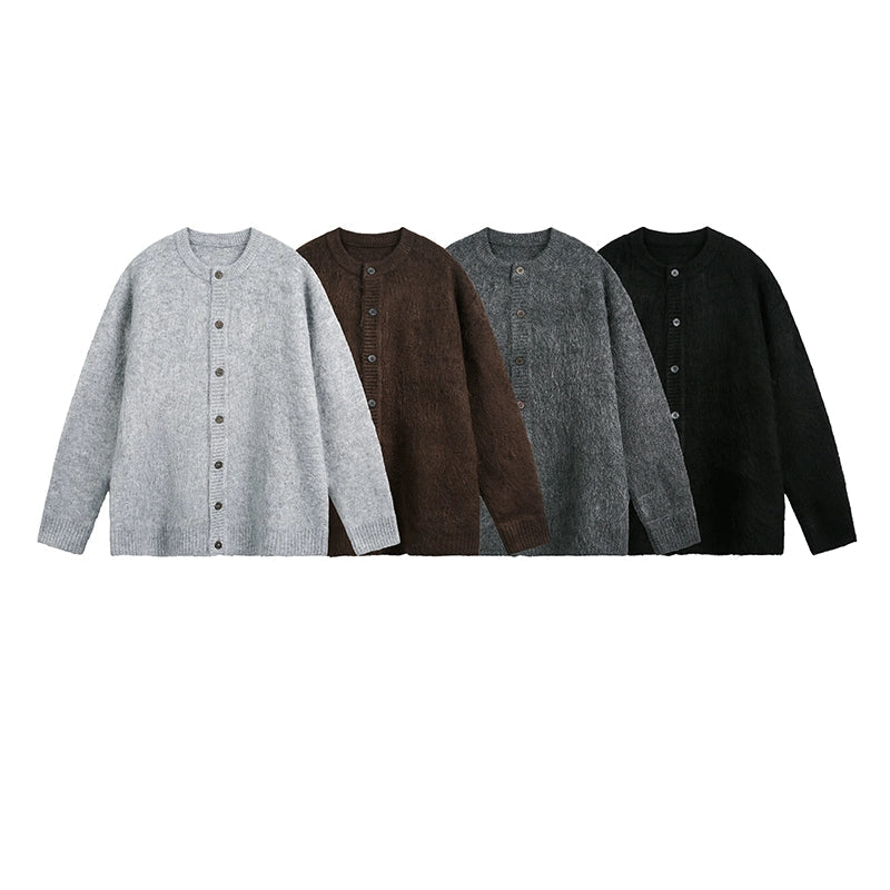 Cardigan en tricot mohair avec boutons