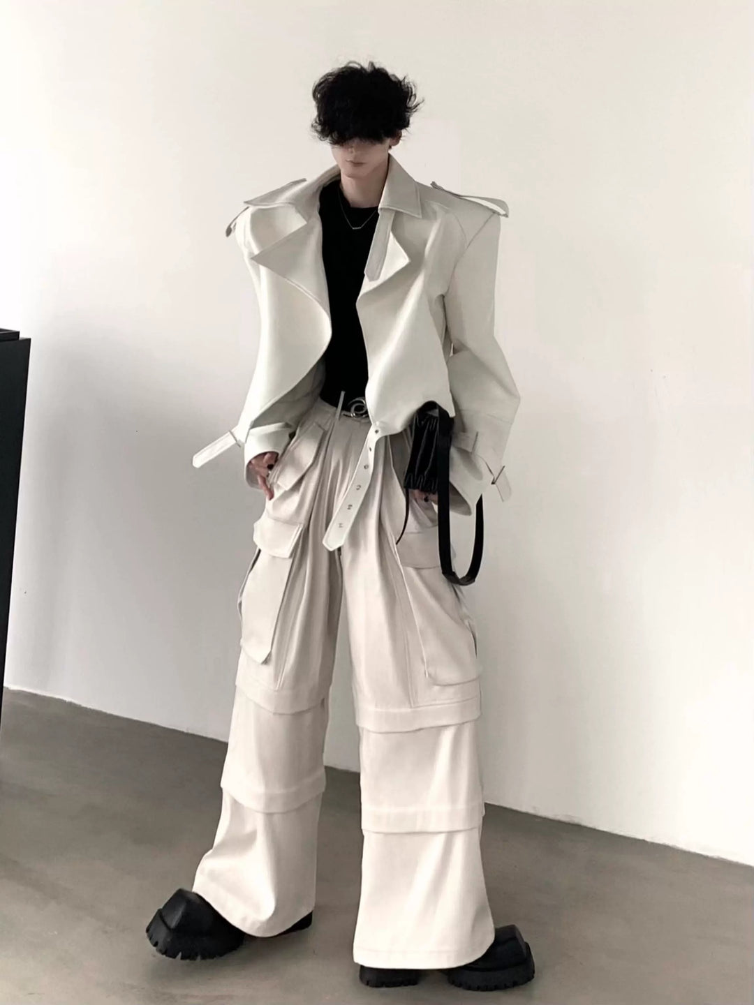 Deconstructed Motorcycle Leather Jacket