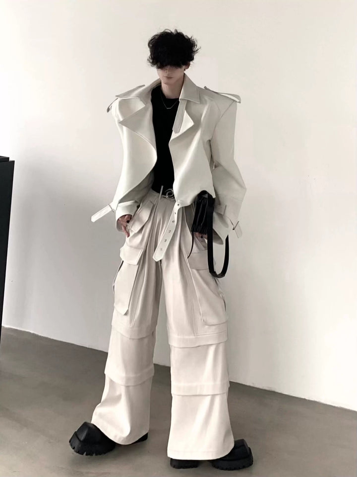Deconstructed Motorcycle Leather Jacket