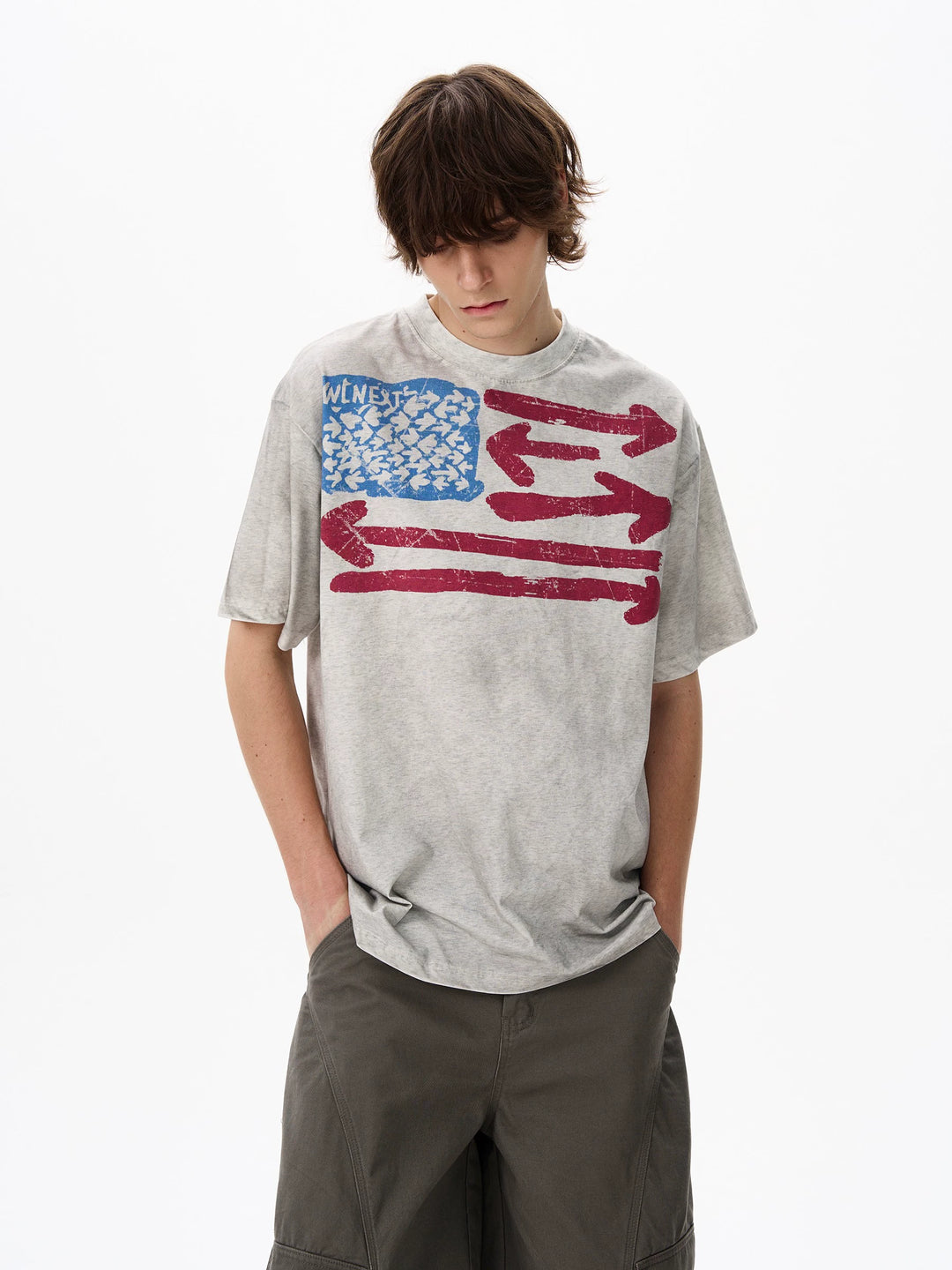 Distressed Graphic Loose T-Shirt