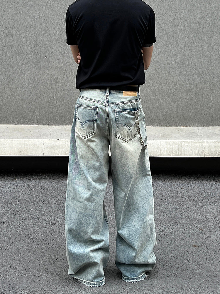 Light Blue Wide-leg Jeans
